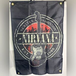 Nirvana “hometown” Banner Flag 3x2Ft. With 4 Grommets